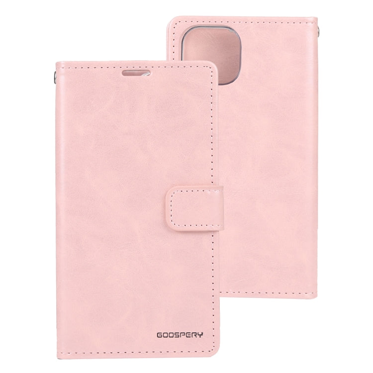 For iPhone 14 Pro GOOSPERY BLUE MOON Crazy Horse Texture Leather Case