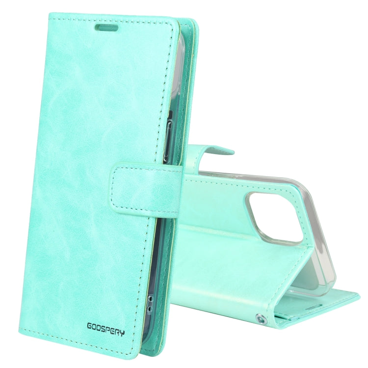 For iPhone 14 Pro GOOSPERY BLUE MOON Crazy Horse Texture Leather Case