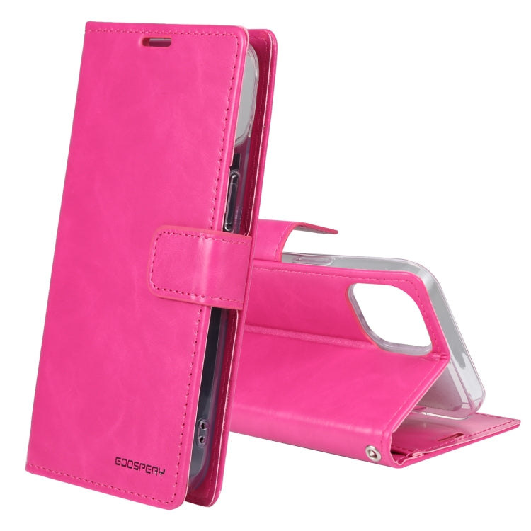 For iPhone 14 Pro GOOSPERY BLUE MOON Crazy Horse Texture Leather Case
