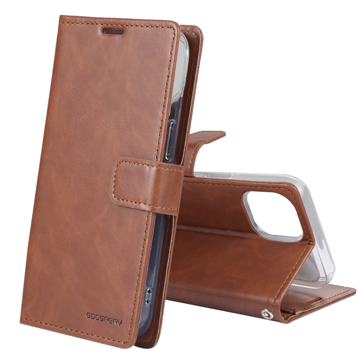 For iPhone 14 Pro GOOSPERY BLUE MOON Crazy Horse Texture Leather Case