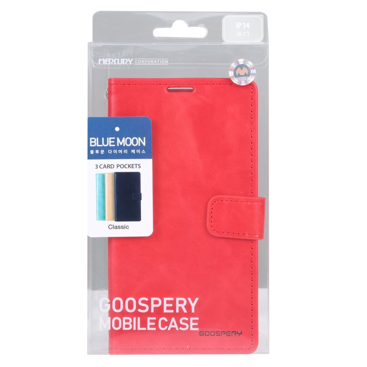 For iPhone 14 Pro GOOSPERY BLUE MOON Crazy Horse Texture Leather Case