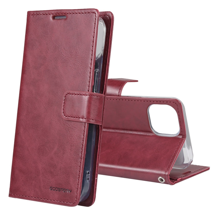 For iPhone 14 Pro GOOSPERY BLUE MOON Crazy Horse Texture Leather Case