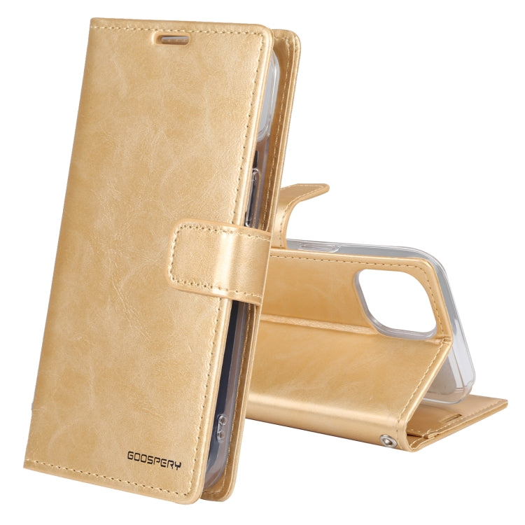 For iPhone 14 Pro Max GOOSPERY BLUE MOON Crazy Horse Texture Leather Case