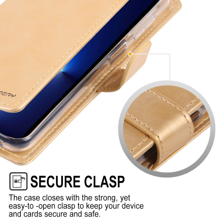 For iPhone 14 Pro Max GOOSPERY BLUE MOON Crazy Horse Texture Leather Case