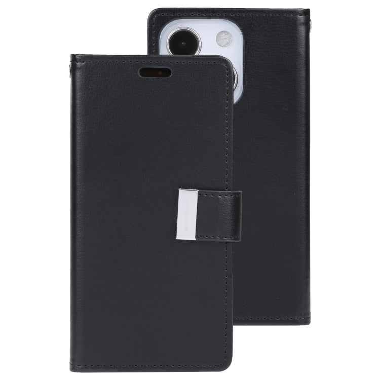 For iPhone 14 GOOSPERY RICH DIARY Crazy Horse Texture Leather Case