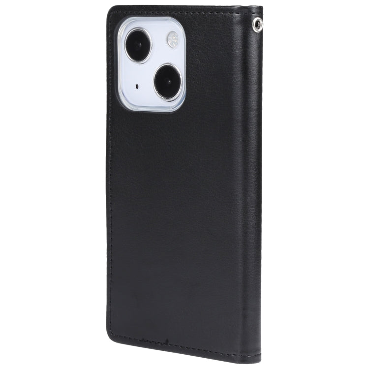 For iPhone 14 Plus GOOSPERY RICH DIARY Crazy Horse Texture Leather Case