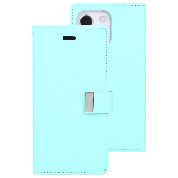 For iPhone 14 Plus GOOSPERY RICH DIARY Crazy Horse Texture Leather Case
