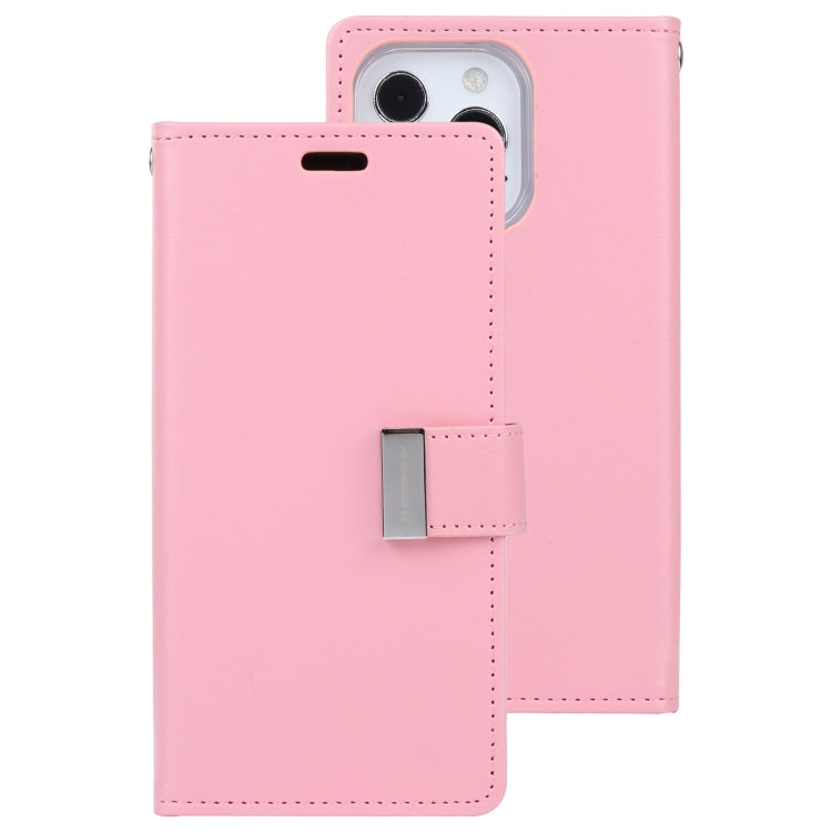 For iPhone 14 Pro GOOSPERY RICH DIARY Crazy Horse Texture Leather Case