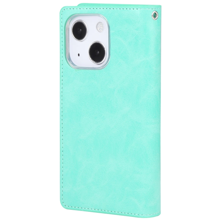 For iPhone 14 MERCURY GOOSPERY MANSOOR 9 Card Slots Leather Case