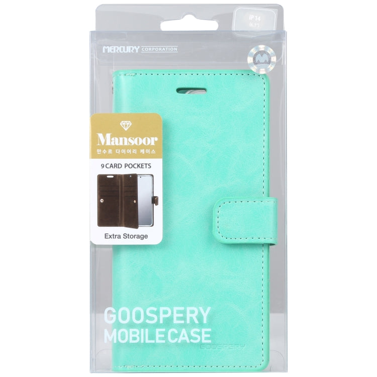 For iPhone 14 MERCURY GOOSPERY MANSOOR 9 Card Slots Leather Case