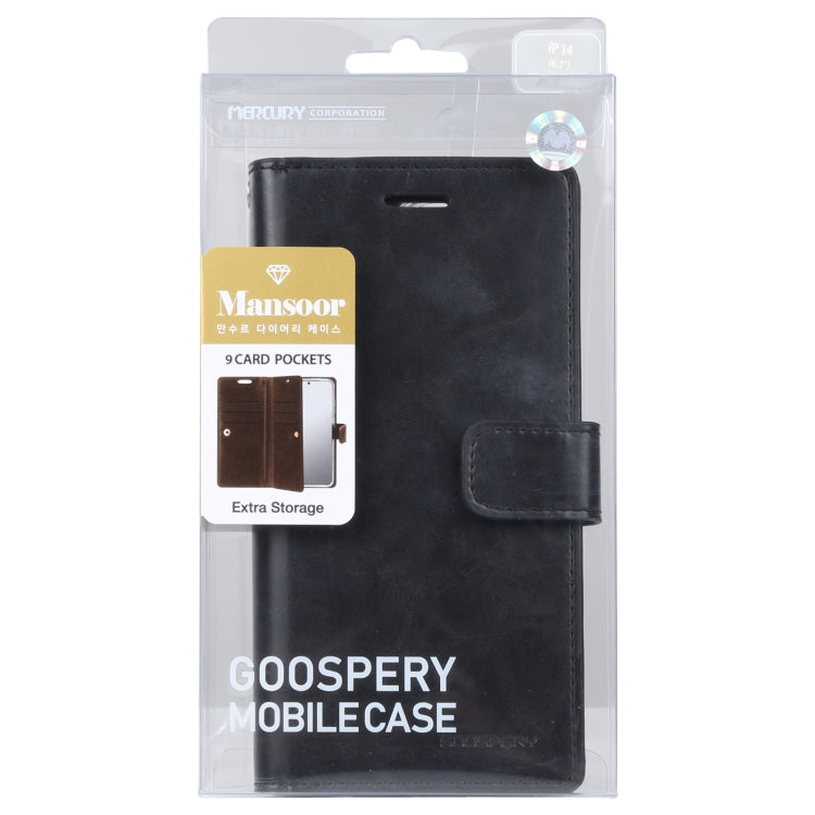 For iPhone 14 MERCURY GOOSPERY MANSOOR 9 Card Slots Leather Case