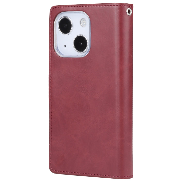 For iPhone 14 MERCURY GOOSPERY MANSOOR 9 Card Slots Leather Case