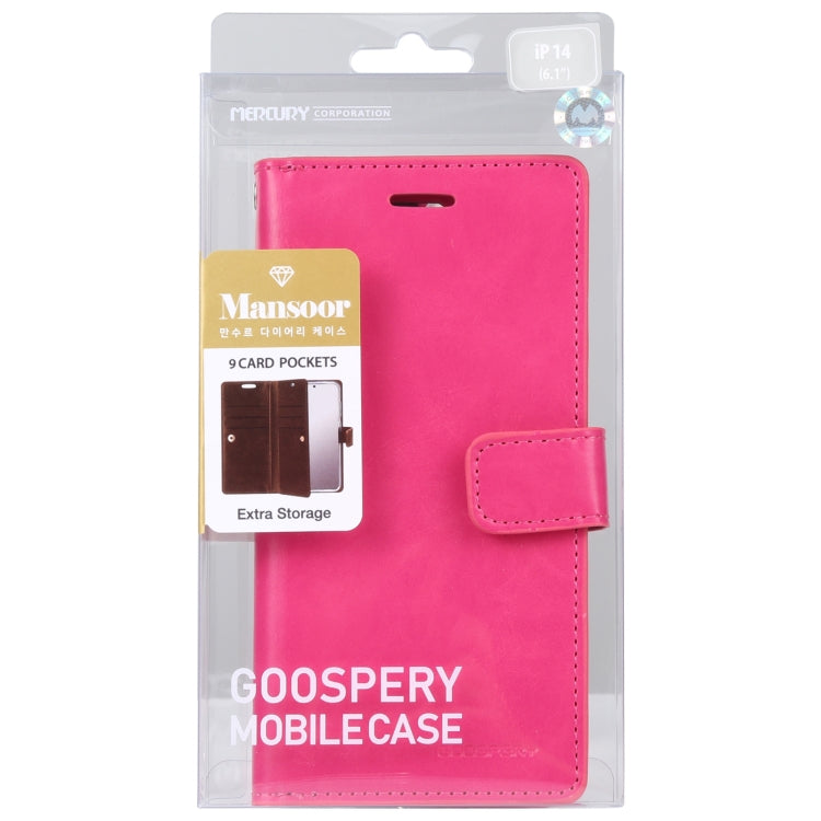 For iPhone 14 MERCURY GOOSPERY MANSOOR 9 Card Slots Leather Case