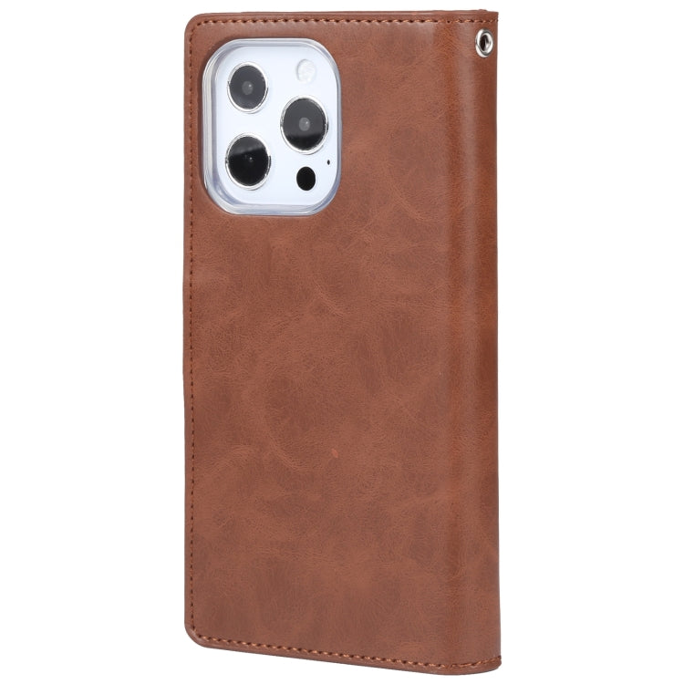 For iPhone 14 Pro MERCURY GOOSPERY MANSOOR 9 Card Slots Leather Case