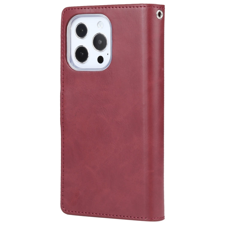 For iPhone 14 Pro MERCURY GOOSPERY MANSOOR 9 Card Slots Leather Case