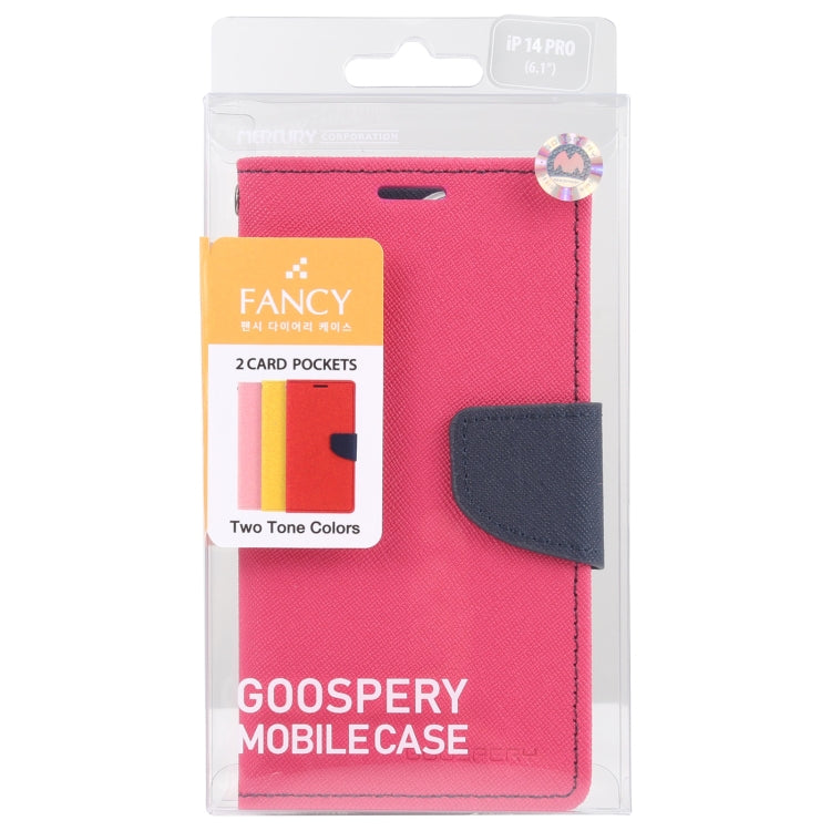 For iPhone 14 GOOSPERY FANCY DIARY Cross Texture Leather Case