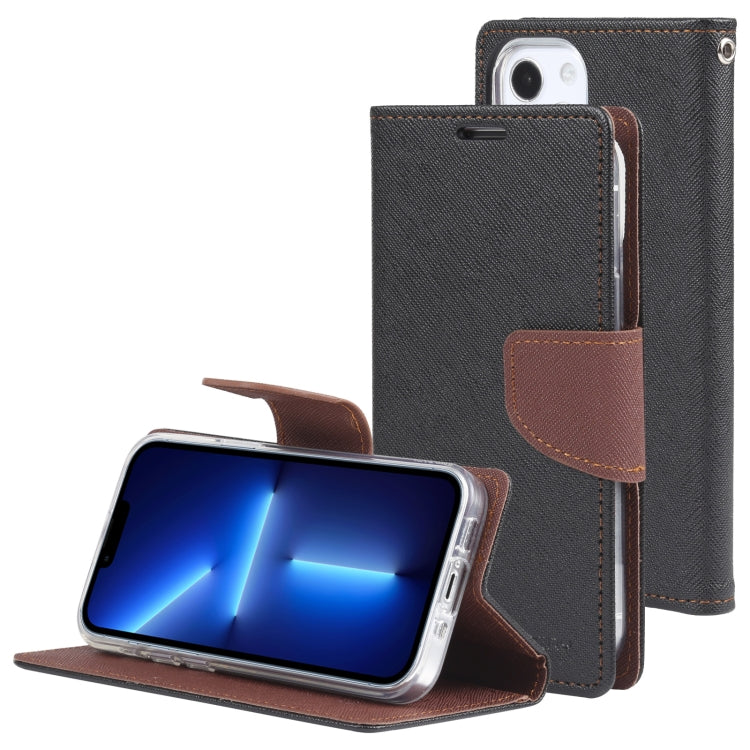 For iPhone 14 Plus GOOSPERY FANCY DIARY Cross Texture Leather Case