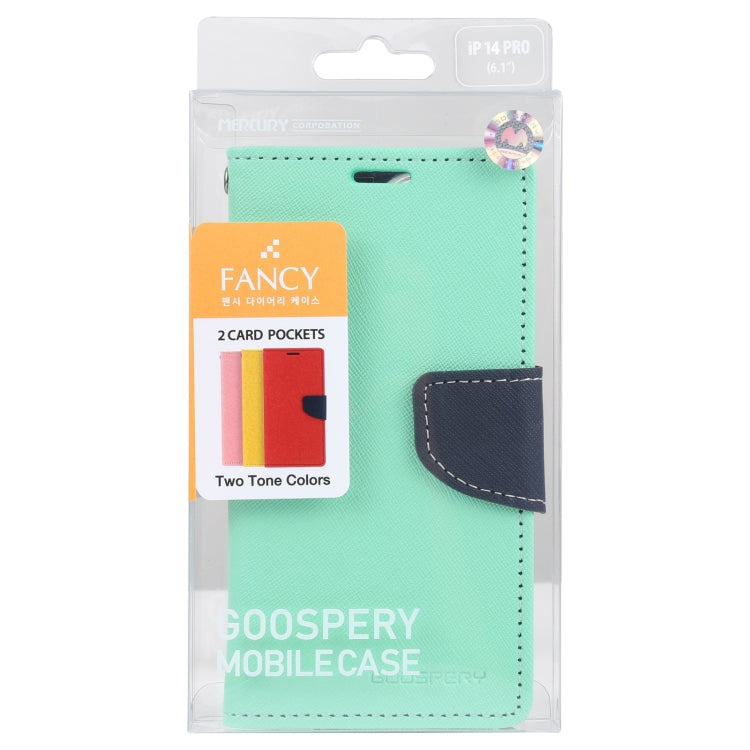 For iPhone 14 Plus GOOSPERY FANCY DIARY Cross Texture Leather Case