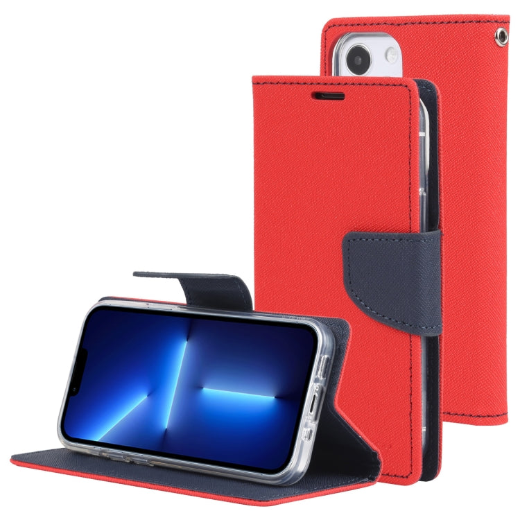 For iPhone 14 Plus GOOSPERY FANCY DIARY Cross Texture Leather Case