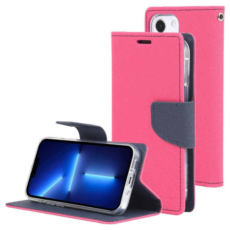 For iPhone 14 Plus GOOSPERY FANCY DIARY Cross Texture Leather Case