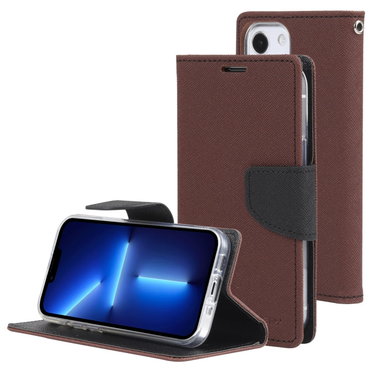 For iPhone 14 Plus GOOSPERY FANCY DIARY Cross Texture Leather Case