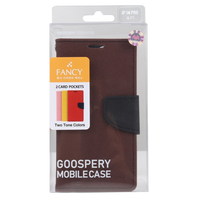 For iPhone 14 Plus GOOSPERY FANCY DIARY Cross Texture Leather Case