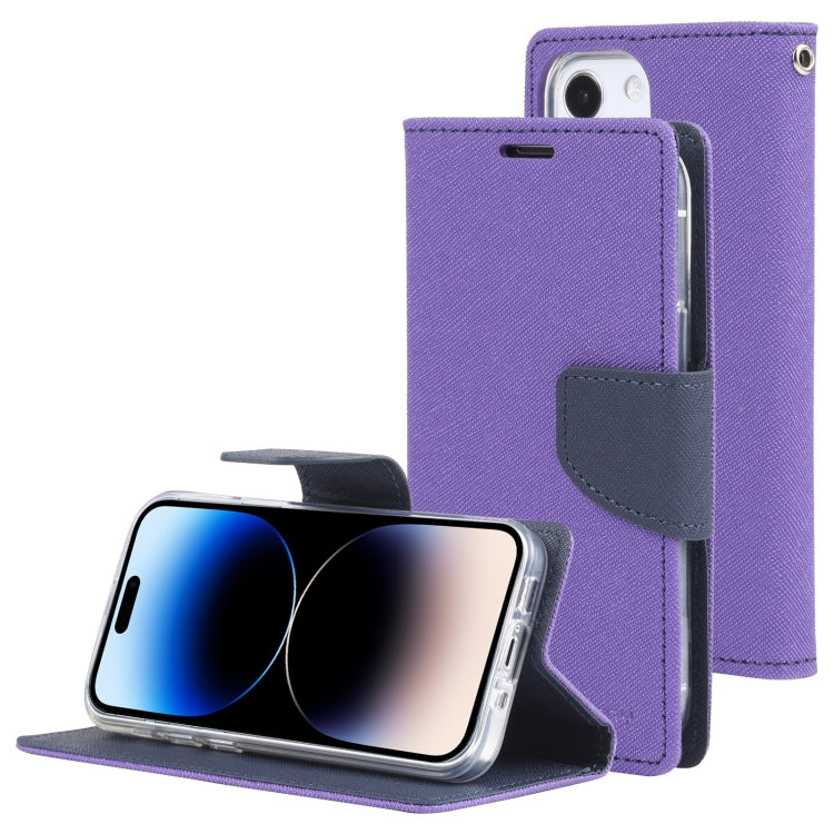 For iPhone 14 Pro GOOSPERY FANCY DIARY Cross Texture Leather Case