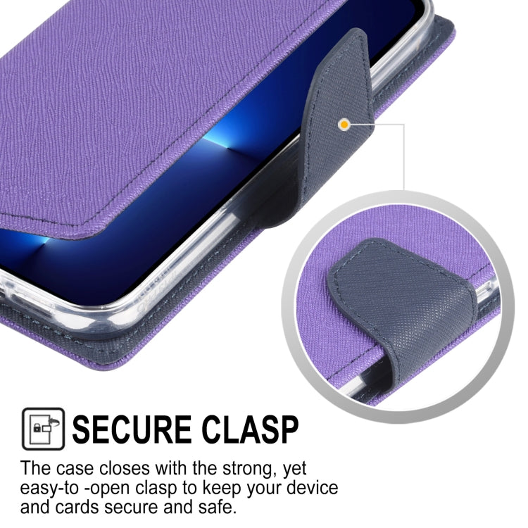 For iPhone 14 Pro GOOSPERY FANCY DIARY Cross Texture Leather Case
