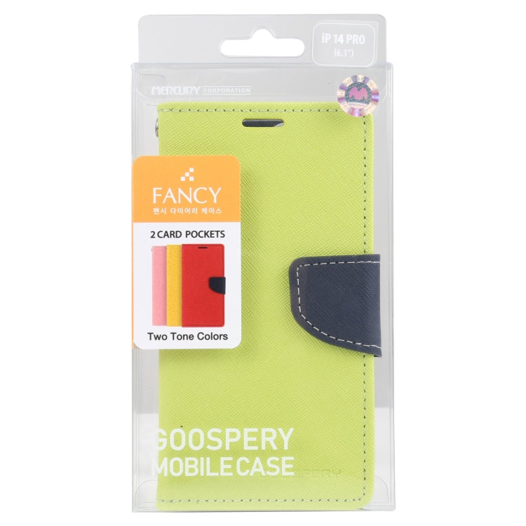 For iPhone 14 Pro Max GOOSPERY FANCY DIARY Cross Texture Leather Case
