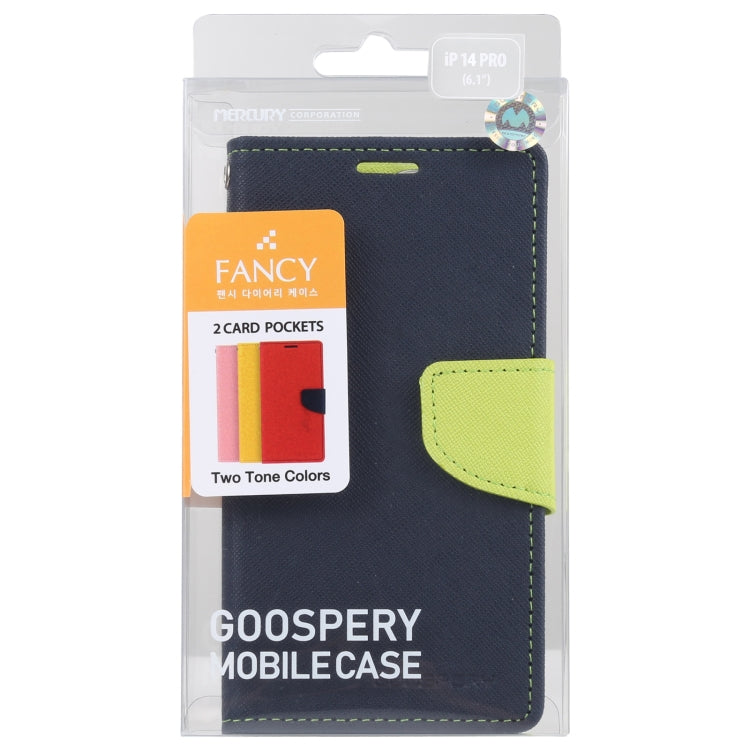 For iPhone 14 Pro Max GOOSPERY FANCY DIARY Cross Texture Leather Case