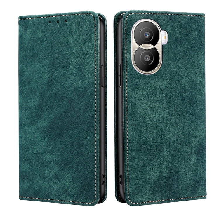 For Honor X40i RFID Anti-theft Brush Magnetic Leather Phone Case