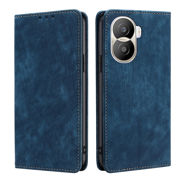 For Honor X40i RFID Anti-theft Brush Magnetic Leather Phone Case
