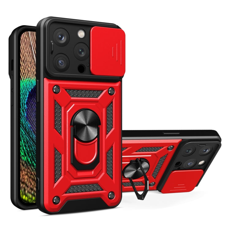 For iPhone 14 Pro Lanyard Slide Camshield Ring Phone Case