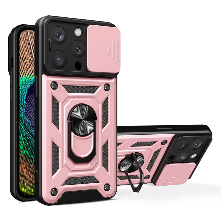 For iPhone 14 Pro Lanyard Slide Camshield Ring Phone Case