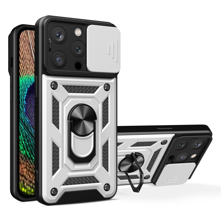 For iPhone 14 Pro Lanyard Slide Camshield Ring Phone Case