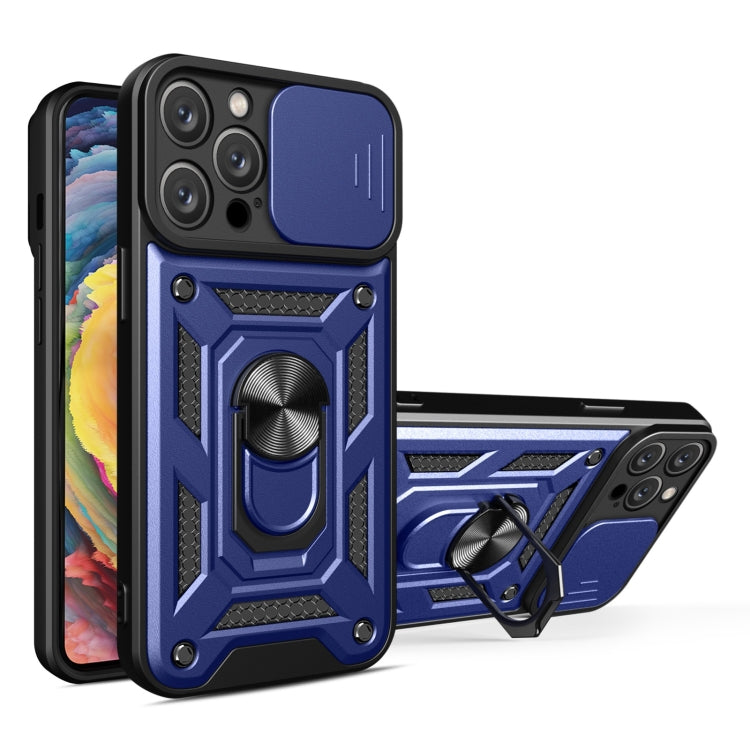 For iPhone 14 Pro Max Lanyard Slide Camshield Ring Phone Case