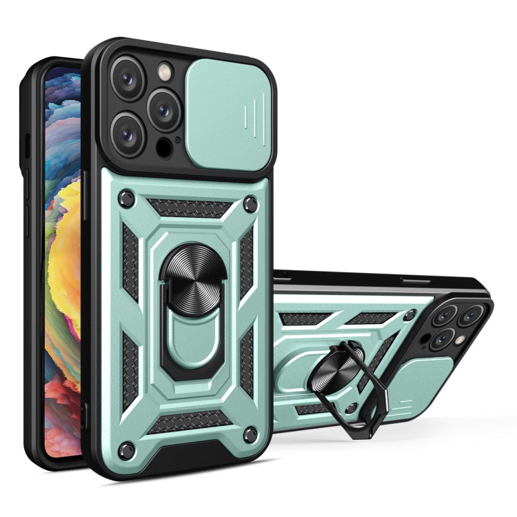 For iPhone 14 Pro Max Lanyard Slide Camshield Ring Phone Case