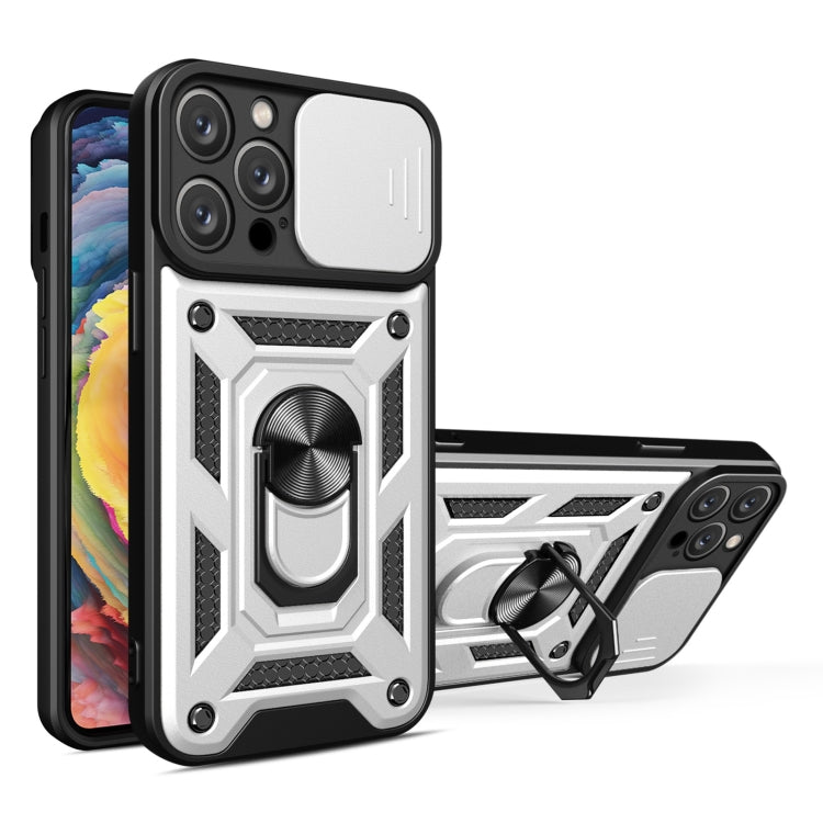 For iPhone 14 Pro Max Lanyard Slide Camshield Ring Phone Case