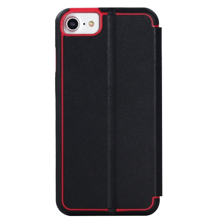 For iPhone SE 2022 / SE 2020 Ultra-thin Magnetic Fitted Leather Flip Case with Holder & Card Slot