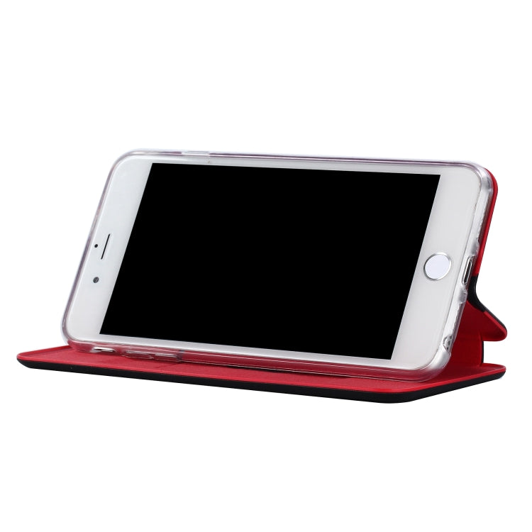 For iPhone SE 2022 / SE 2020 Ultra-thin Magnetic Fitted Leather Flip Case with Holder & Card Slot