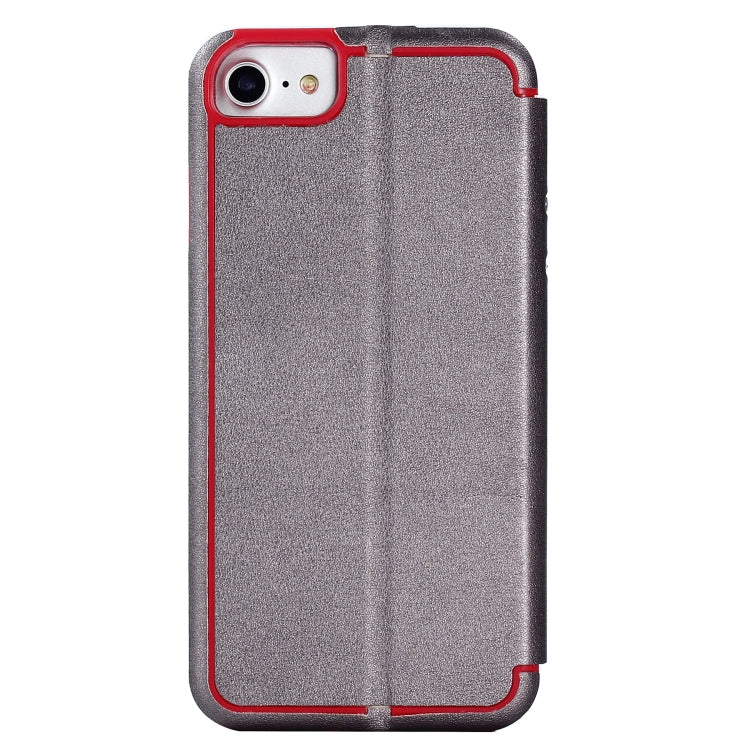 For iPhone SE 2022 / SE 2020 Ultra-thin Magnetic Fitted Leather Flip Case with Holder & Card Slot