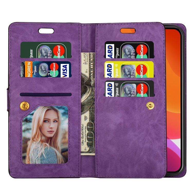 For iPhone 14 Multifunctional Zipper Horizontal Flip Leather Case