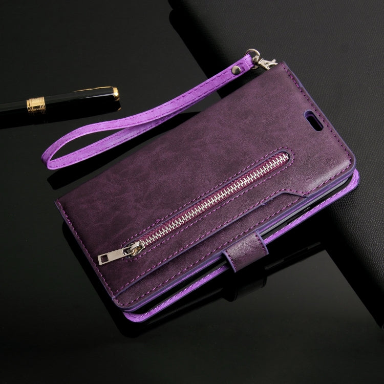For iPhone 14 Multifunctional Zipper Horizontal Flip Leather Case