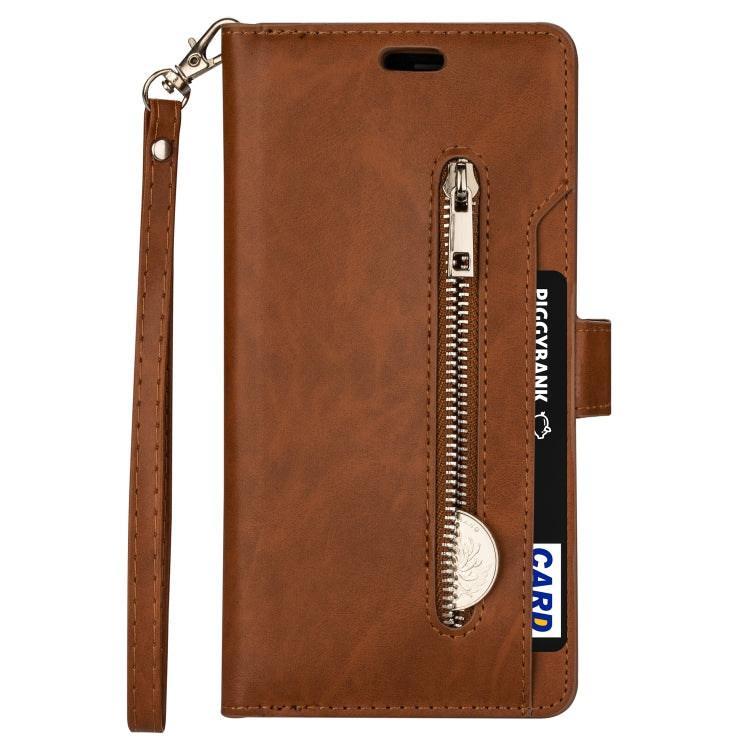 For iPhone 14 Multifunctional Zipper Horizontal Flip Leather Case