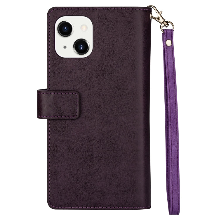 For iPhone 14 Multifunctional Zipper Horizontal Flip Leather Case Max