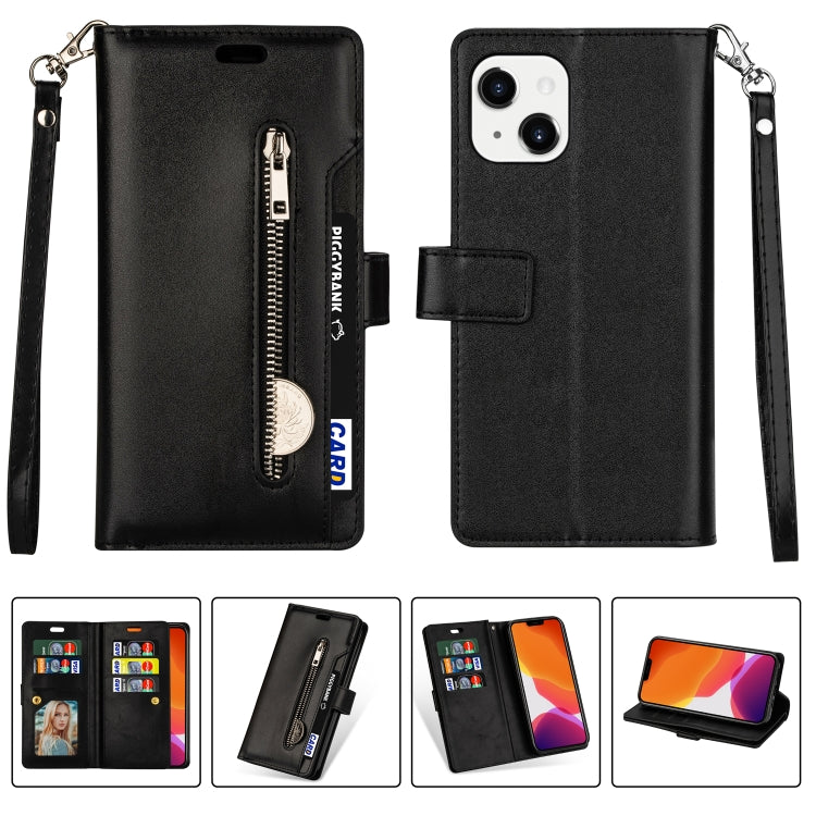 For iPhone 14 Multifunctional Zipper Horizontal Flip Leather Case Max