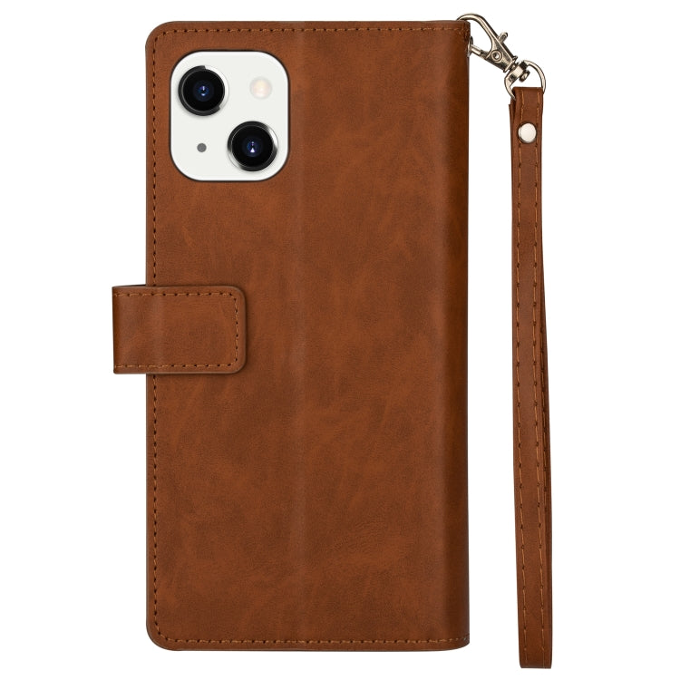 For iPhone 14 Multifunctional Zipper Horizontal Flip Leather Case Max