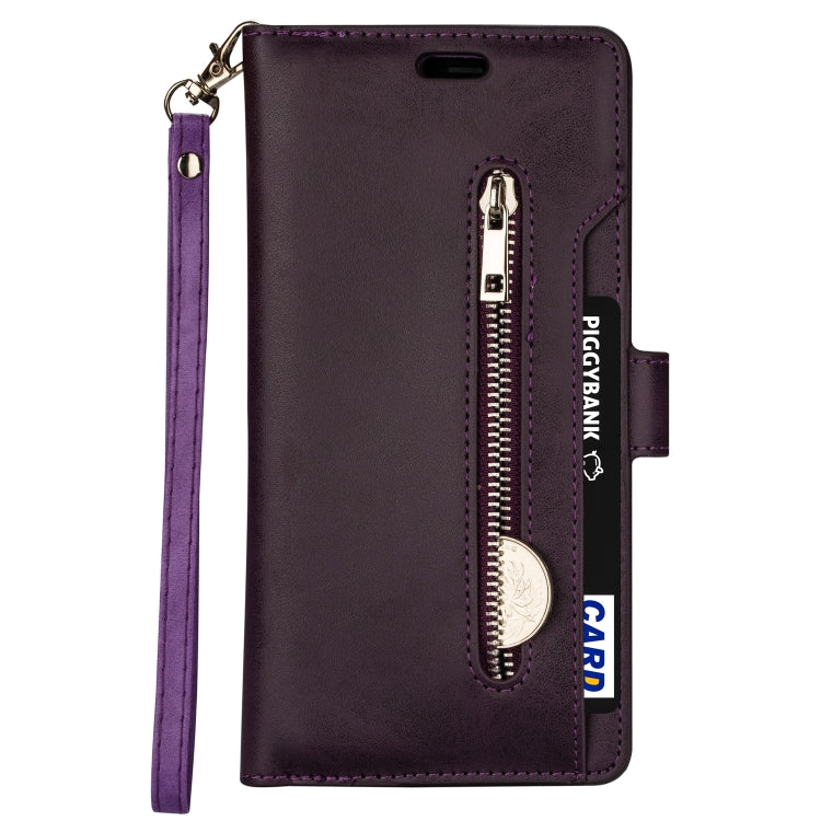 For iPhone 14 Pro Multifunctional Zipper Horizontal Flip Leather Case
