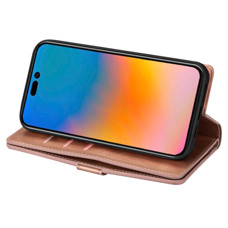 For iPhone 14 Pro Multifunctional Zipper Horizontal Flip Leather Case