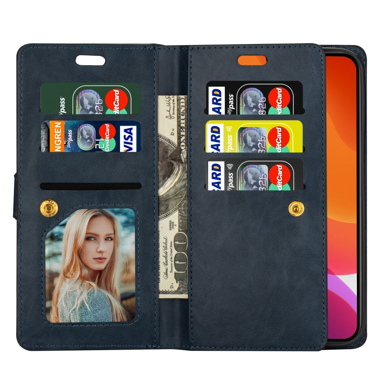 For iPhone 14 Pro Multifunctional Zipper Horizontal Flip Leather Case